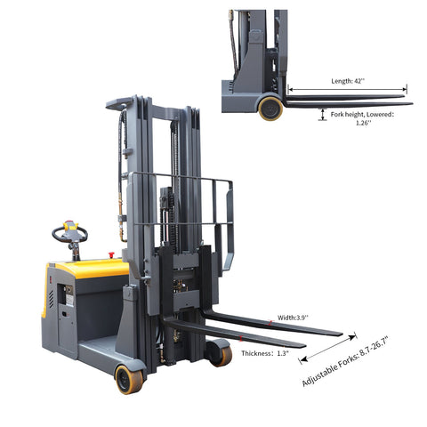 Image of Apollolift Xilin Counterbalanced Walkie Stacker | 177" Lift Height | 3300 lb Capacity | A-3032